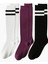3 Çift Pamuk Karışımlı Diz Üstü Çorap 1