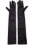 Siyah Renk Dirseğe Kadar Uzun Kumaş Eldiven (4940) 4