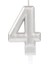 4 Rakam Mum Gümüş Renk (4887) 1