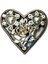 Taşlı Kalp Broş, Kutu, Sandık Süsü - Nikel, 1 Adet ( Lisinya ) 1