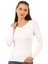Özkan 7124 Kadın Premium Yumuşak Rahat Kumaş Viskon Bisiklet Yaka Uzun Kollu Örme Bluz 5