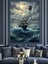 Şişede Gemi Deniz Manzarası Dekoratif Kanvas - Mdf Ahşap Tablo 2
