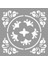 Artikel Daire Damask Desen Stencil Tasarımı 30 x 30 cm 1