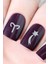 Artikel Gümüş Burçlar Metalik Tırnak Sticker, Nail Sticker, Nail Art 5