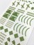 Artikel Yeşil Etnik Çizgiler Metalik Tırnak Sticker, Nail Sticker, Nail Art 2