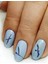 Artikel Lacivert Kuşlar Metalik Tırnak Sticker, Nail Sticker, Nail Art 3