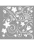 Puantiyeli Çiçek Deseni Stencil Tasarımı 30 x 30 cm 1