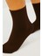 Bambu Kadın Koyu Kahve Lastiksiz Soket Dikişsiz Premium Çorap 3'lü Paket Sıkmayan Çorap / Izbırakmaz 4
