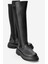 SHADOW Siyah Streç Detaylı Kadın Çizme 1