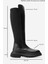 SHADOW Siyah Streç Detaylı Kadın Çizme 5