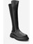 SHADOW Siyah Streç Detaylı Kadın Çizme 7