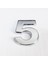 Cemax 5 Rakamı 3,75 cm Krom Yapışkanlı 1