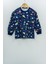 3-8 yaş galaksi ve astronot baskılı %100 pamuk uzun kollu erkek çocuk pijama takımı 2
