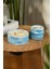 Blue Marble %100 Soya Wax Odun Fitilli 2’li Dekoratif Mermer Desen Mum Seti 1
