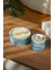 Blue Marble %100 Soya Wax Odun Fitilli 2’li Dekoratif Mermer Desen Mum Seti 2
