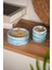 Blue Marble %100 Soya Wax Odun Fitilli 2’li Dekoratif Mermer Desen Mum Seti 3