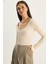 Kadın U Yaka Likralı Basic Bluz 3