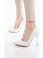 3472 Model Beyaz 11CM Topuklu Stiletto Ayakkabı 2