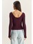 Kadın U Yaka Likralı Basic Bluz 7
