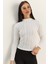 Kadın Yarım Boğazlı Gofre Bürümcük Bluz 1