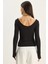 Kadın U Yaka Likralı Basic Bluz 6