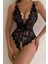 Arias Closet Siyah Özel Bölgesi Açık Fiyonklu Dantel Fantezi Body 3