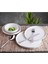Gönül GNL3252 Silver Kenarlı Beyaz Porselen Yemek Takımı 24 Parça 1