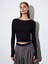 32319 Modal Karışımlı Uzun Kollu Top-Siyah 3
