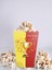 Sarı Kırmızı Futbol Temalı Mısır Kutusu Popcorn 8 Adet 1