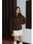 3 Iplik Şardonlu Kapşonlu Hoodie Frm Kahve P510437 1