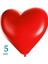 Kırmızı Kalpli Balon 12 Inç 30 cm (5 Adet) 1