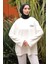 Ekru Sırt Baskı Detaylı İki İplik Sweatshirt 5