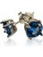 925 Ayar Gümüş Lacivert Taşlı Zarif Çivi Küpe 3