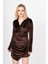 Velvet Luxe Draped Dress – Kadife Işıltı Elbisesi 50345 3