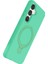 Samsung Galaxy S25 Regal Magsafe Standlı Kapak - Yeşil 3