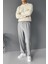 Erkek Baggy Fit Kumaş Pantolon Gri 8