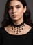 Gotik Siyah Dantel kolye. Dantel Choker Kolye Ayarlanabilir Zincir. Taş detaylı 1