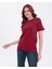 Inci Işlemeli Normal Kalıp Bordo Basic T-Shirt 1