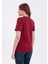 Inci Işlemeli Normal Kalıp Bordo Basic T-Shirt 2