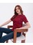 Inci Işlemeli Normal Kalıp Bordo Basic T-Shirt 7