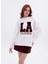 Ekru La California Kürk Nakışlı Şardonlu Oversize Bisiklet Yaka Sweatshirt 8