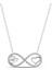 925 Ayar Gümüş Taşlı Sonsuzluk Kalp Kolye 1