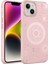 Apple iPhone 14 Plus Kılıf Snel Wireless Şarj Özellikli Desenli Hot Kapak-Rose Gold 1