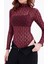 Kadın Bordo Uzun Kollu Yarım Balıkçı Yaka Body 8