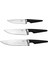 Vörda Bıçak Seti, Paslanmaz Çelik-Siyah, 3 Parça 1