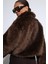 Kahve Peluş Görünümlü Mont 6