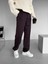 Erkek Baggy Fit Beli Lastikli Rahat Pantolon Mürdüm 3