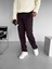 Erkek Baggy Fit Beli Lastikli Rahat Pantolon Mürdüm 4