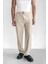 Erkek Beli Lastikli Baggy Pantolon Krem 1