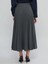 Classic Gri Beli Fermuarlı Pileli Etek 4